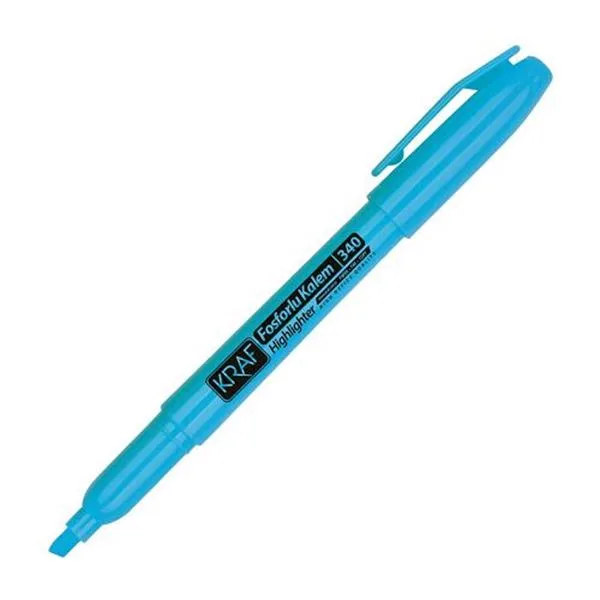 Fosforlu Kalem Kraf 340 Mavi