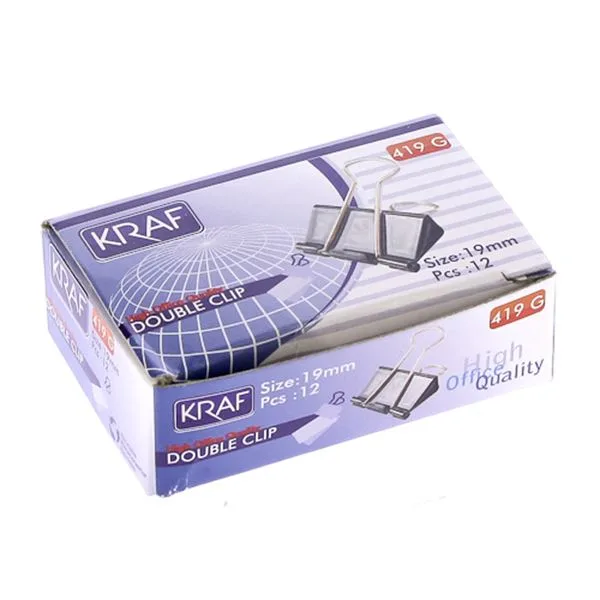 Kağıt Kıskacı Omega Kraf 419G Siyah 19 Mm 12 Li
