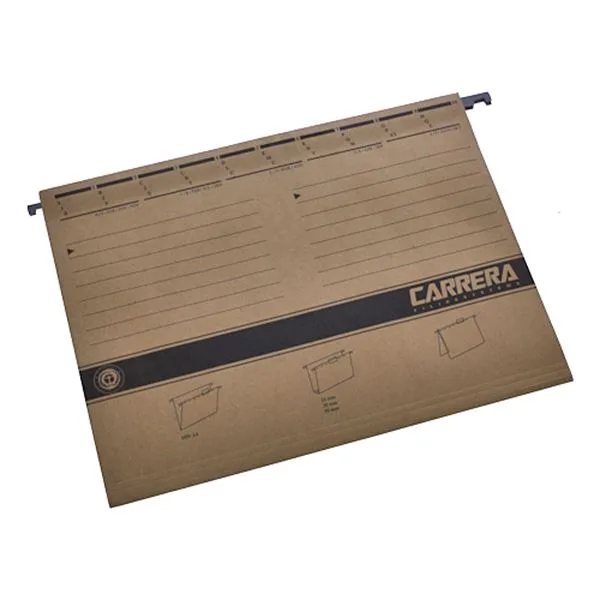 Askılı Dosya Karton Telli Carrera A4 Kraft Tek Çubuk
