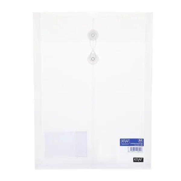 Dosya Zarfı Plastik Ipli Kraf 1259 A4 Şeffaf