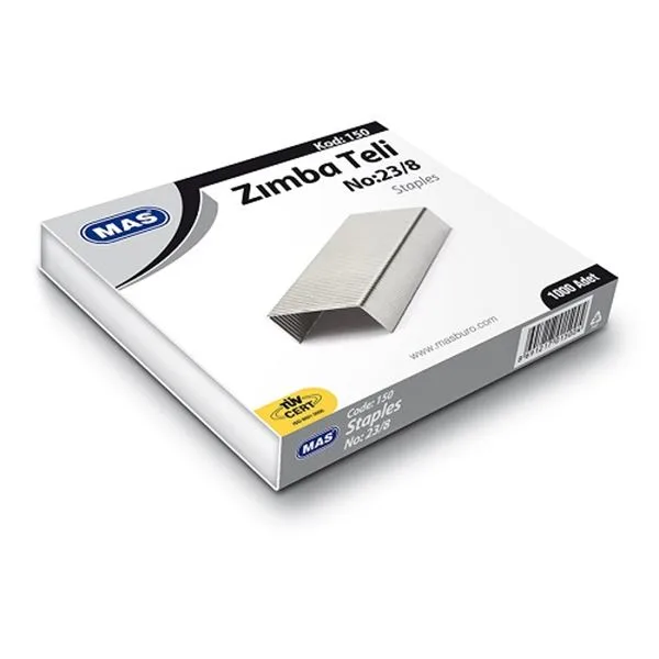 Arşiv Zımba Teli 23/8 Mas 150 Beyaz 1000 Li