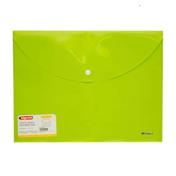 Dosya Zarfı Plastik Çıtçıtlı Bigpoint Bp238-55 A4 Yeşil