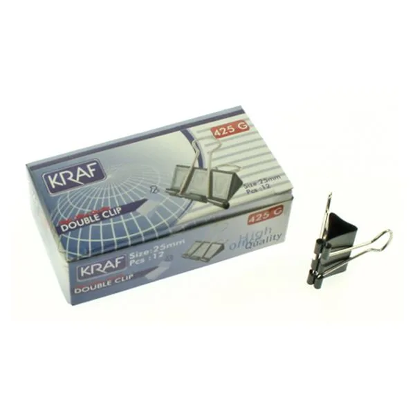 Kağıt Kıskacı Omega Kraf 425G Siyah 25 Mm 12 Li