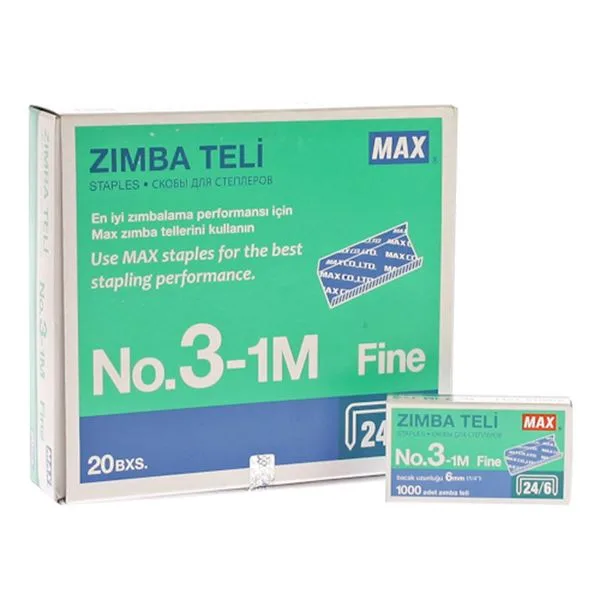 Büyük Zımba Teli 24/6 Max No.3-Im Beyaz 1000 Li