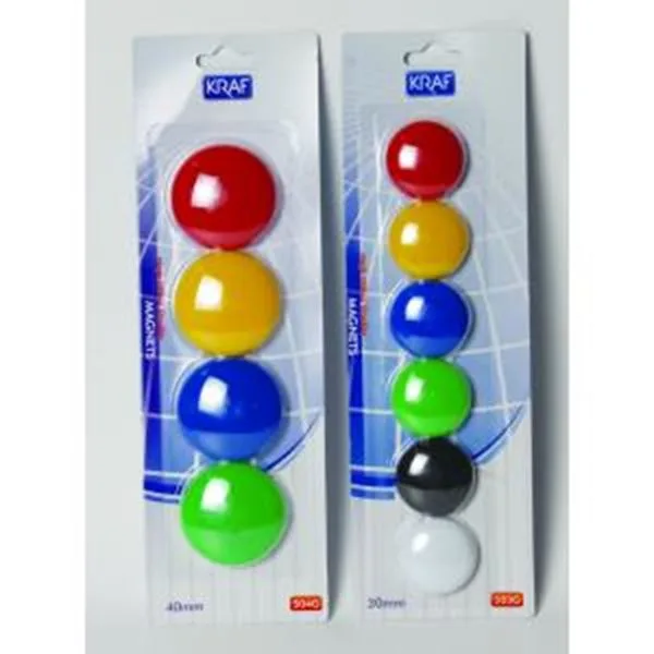 Mıknatıs Magnet Kraf 503G 30Mm Renkli 6 Lı