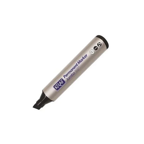 Dev Permanent Markör Kesık Uç Kraf 610G 10 Mm Siyah