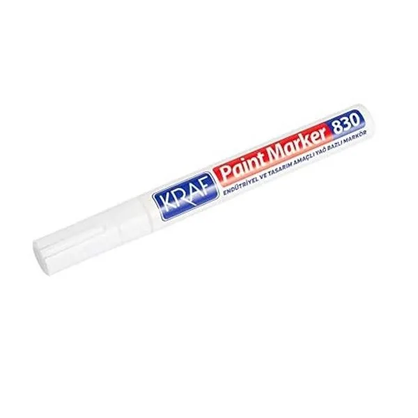 Boya Markörü Kraf 830 Metal Gövde Beyaz