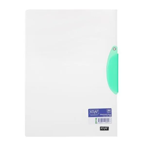 Sıkıştırmalı Dosya Plastik Kraf 1060 A4 Yeşil