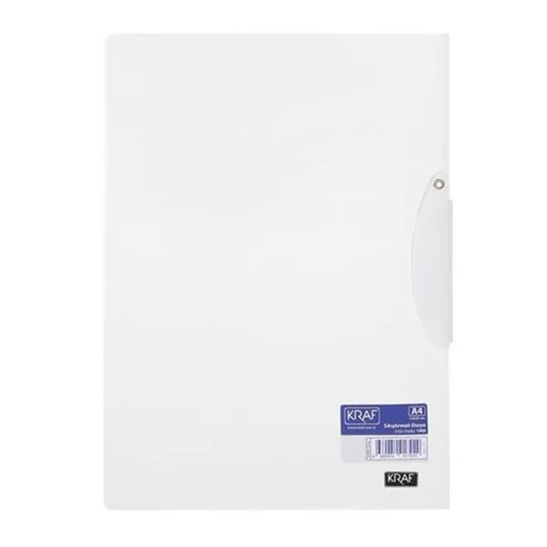 Sıkıştırmalı Dosya Plastik Kraf 1060 A4 Şeffaf