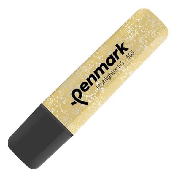 Fosforlu Kalem Penmark Hs-505-13 Simli Altın
