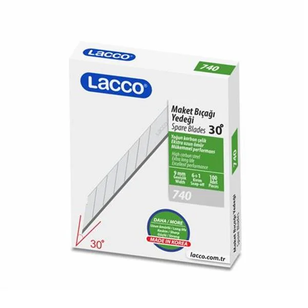 Maket Bıçağı Yedeği Grafik Kullanım Dar Lacco 740 10 Lu