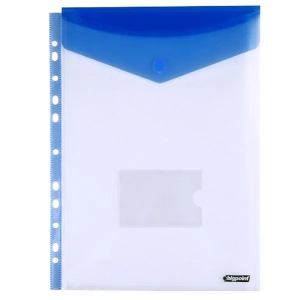Dosya Zarfı Plastik Cırtlı Bigpoint Bp251-35 A4 Körüklü Mavi