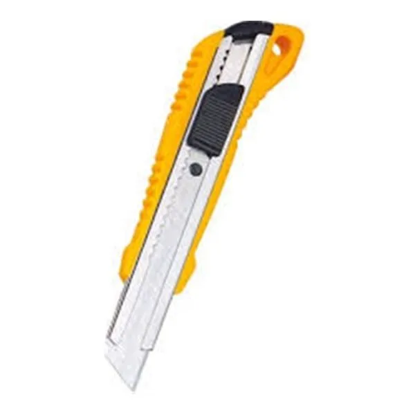 Maket Bıçağı Otomatik Geniş Fix Omex 3-0060-4 Metal Ağızlı Sarı