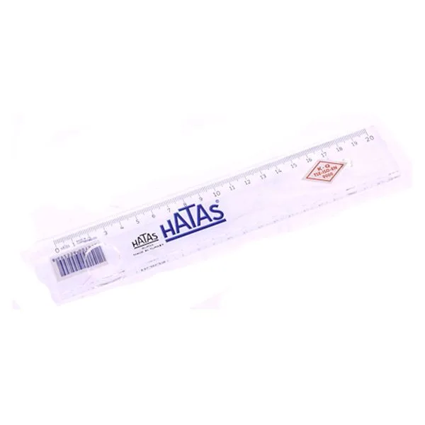 Büro Cetveli Plastik Geniş 20 Cm Hatas 0151 Şeffaf