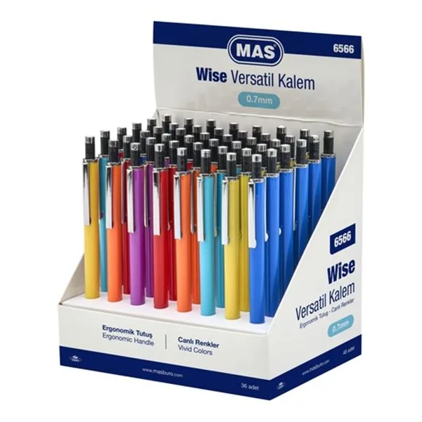 Versatil Kalem Mas Wise 6566 0,7 Mm Canlı Renkler