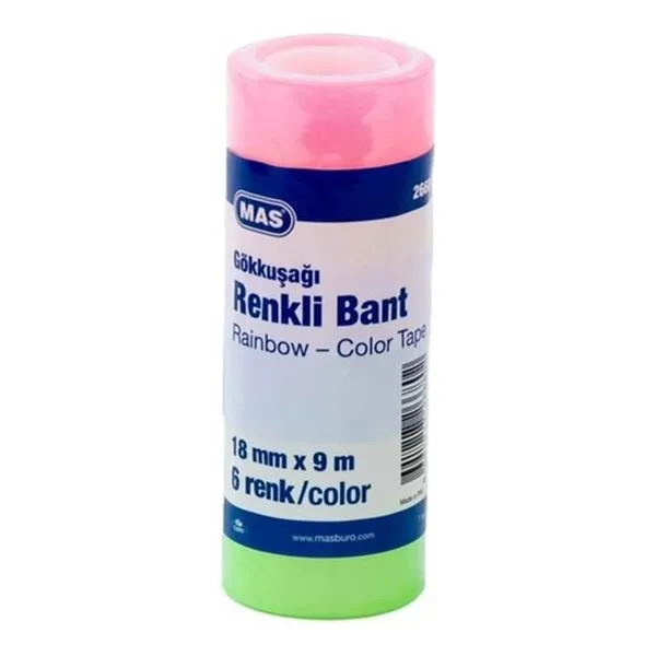Ofis Bandı Pp 18 Mm9 Mt Mas 2668 Renkli 6 Lı