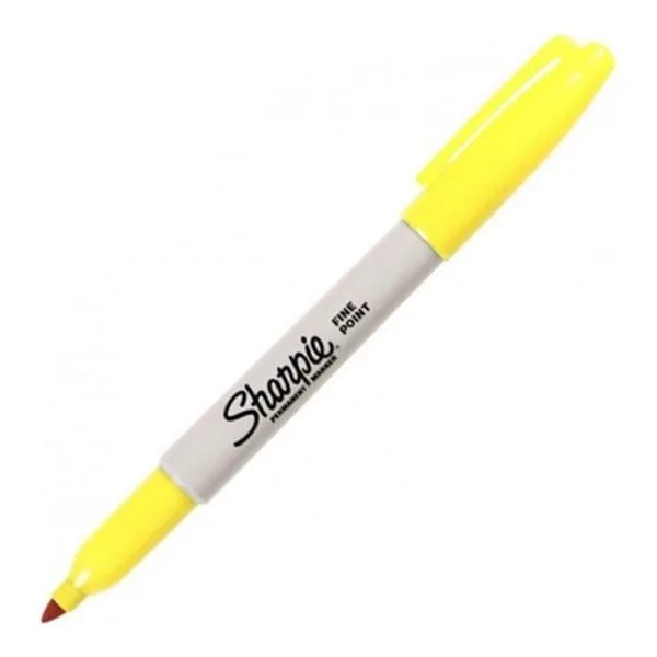 Permanent Markör Sharpie 1836460 Plastik Gövde Koyu Sarı