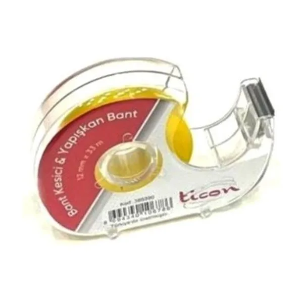 Ofis Bandı Pp 12 Mm33 Mt Ticon 389390 Şeffaf Kesicili
