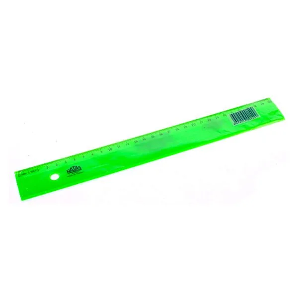 Büro Cetveli Plastik Geniş 30 Cm Hatas 0149 Renkli Opak