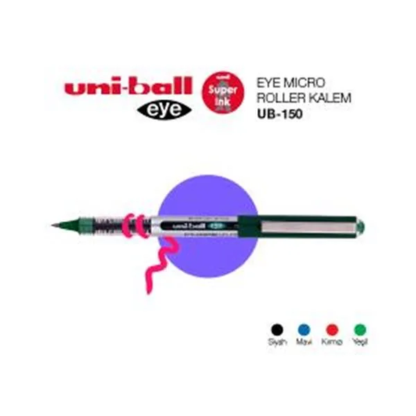 Roller Kalem Bilye Uç Uni Eye Micro Ub-150 0,5 Mm Yeşil