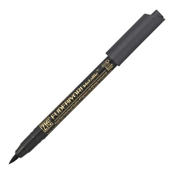 Boya Markörü Fırça Uç Zig Fudebıyorı Cbk-55Mt 127 Metalic Black