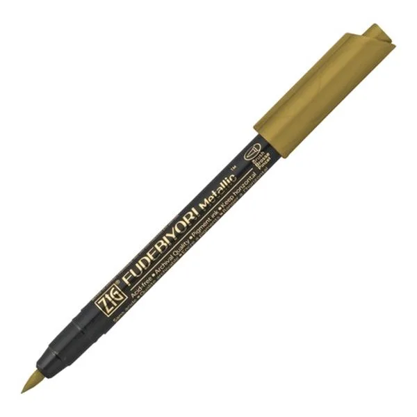 Boya Markörü Fırça Uç Zig Fudebıyorı Cbk-55Mt 101 Metalic Gold