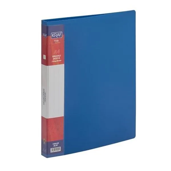 Halkalı Dosya Plastik A4 Kraf 1050/2R Mavi