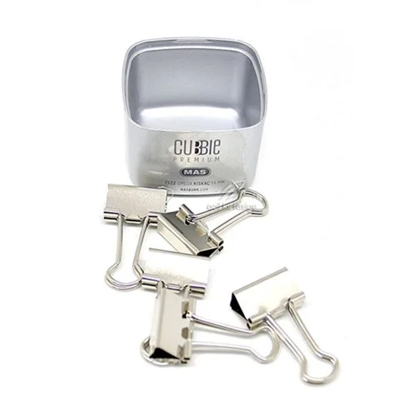 Kağıt Kıskacı Omega Mas Cubbie 1322 Silver 19 Mm 5Li
