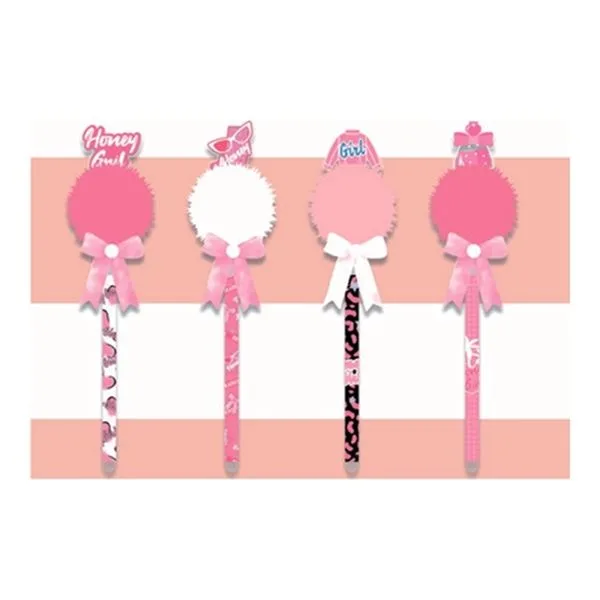 Jel Mürekkepli Kalem Gıpta K4268 Pink Pompom 0,5Mm Silinebilir