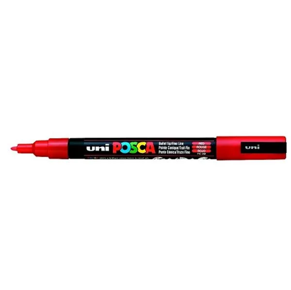 Non Permanent Markör 0.9-1.3 Mm Uni Posca Pc-3M Su Bazlı Kırmızı