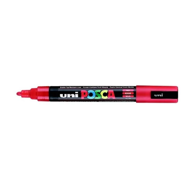 Non Permanent Markör 1.8-2.5 Mm Uni Posca Pc-5M Su Bazlı Kırmızı