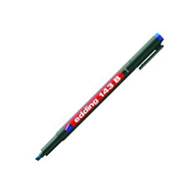 Asetat Kalemi Permanent Kesik Uç Edding E-143 B Mavi