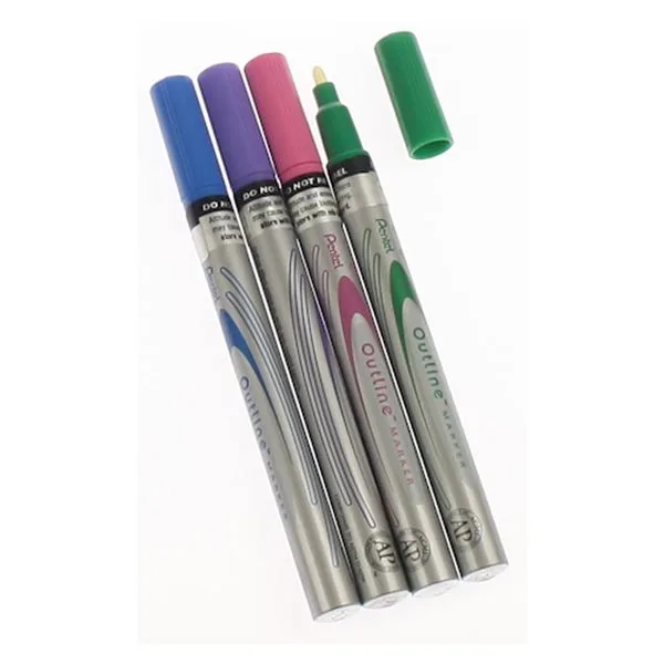 Kontür Markörü Pentel Msp60zp Mavi/Gümüş