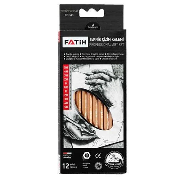 Dereceli Kurşun Kalem Seti Fatih 15095 12 Li