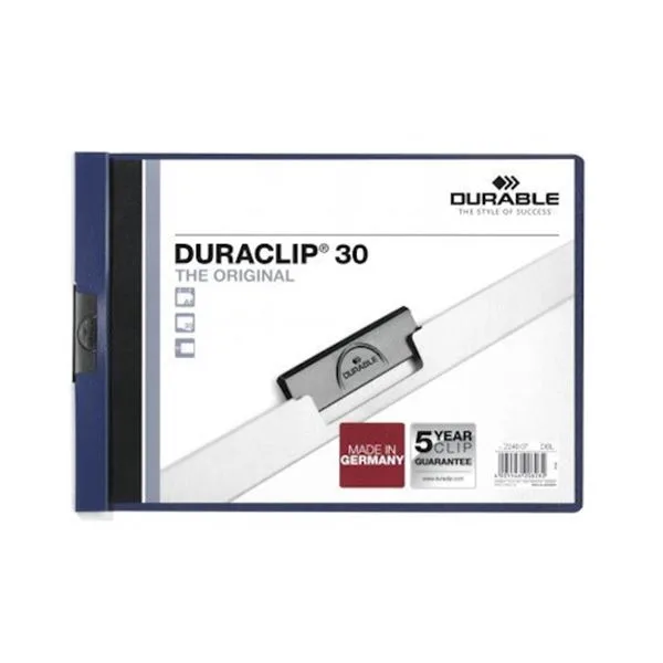 Sıkıştırmalı Dosya Plastik Durable 2246 Duraclıp 30 Yp A4 Yatay