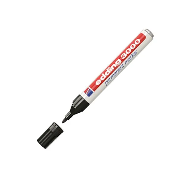 Permanent Markör Edding E-3000 Metal Gövde Siyah