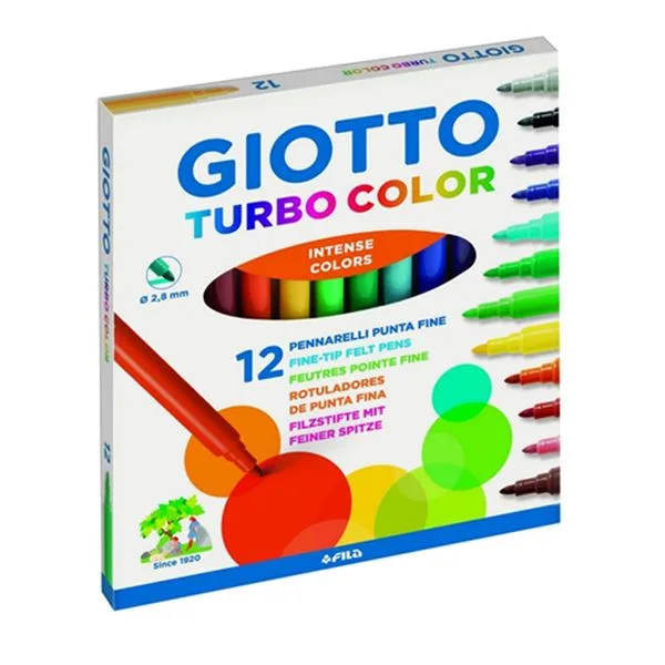 Keçeli Kalem Seti Gıotto Turbo Color 416000 12 Li