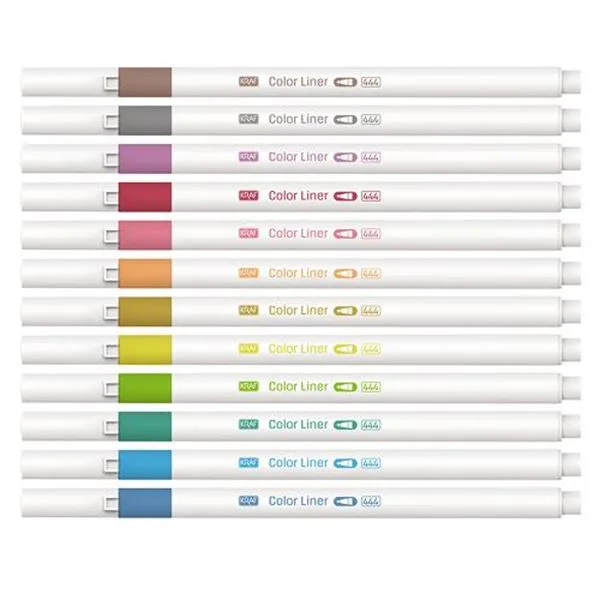Keçeli Kalem Seti Kraf 444 Color Liner 0,5 Mm 12 Li