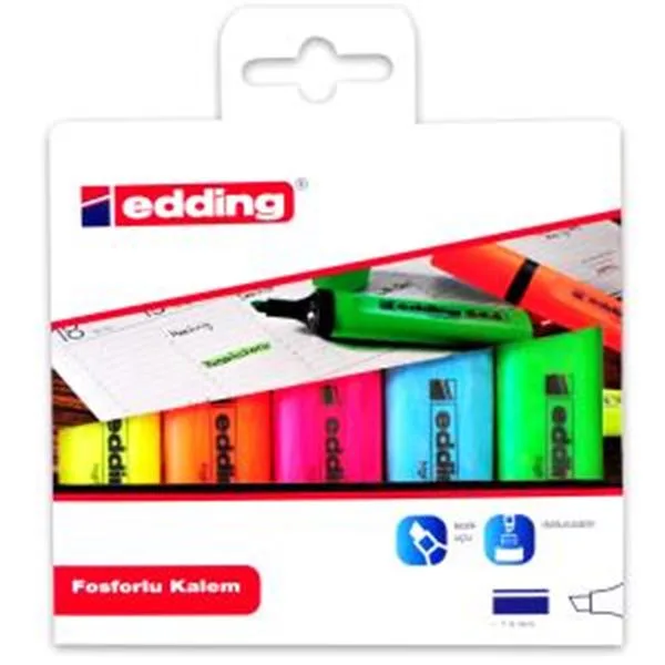 Fosforlu Kalem Seti Edding E-344 5 Li