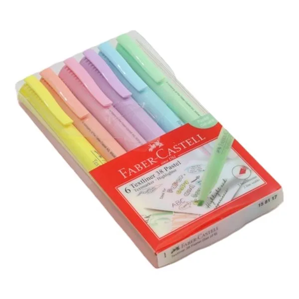 Fosforlu Kalem Seti Faber Castell 158117 6 Lı Pastel Renkler