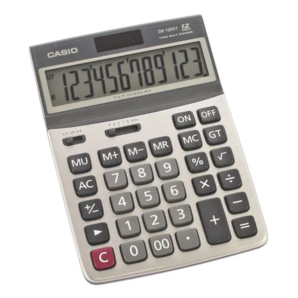 Masaüstü Hesap Makinesi 12Hn Casio Dx-120St Hareketli Ekran