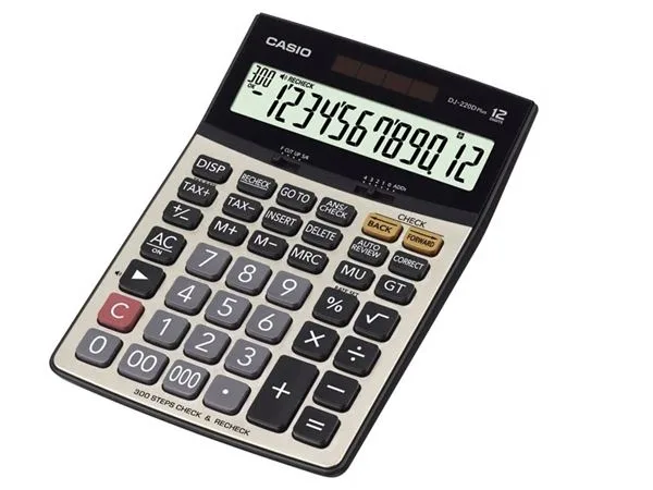 Masaüstü Hesap Makinesi 12Hn Casio Dj-220D Check&Tax