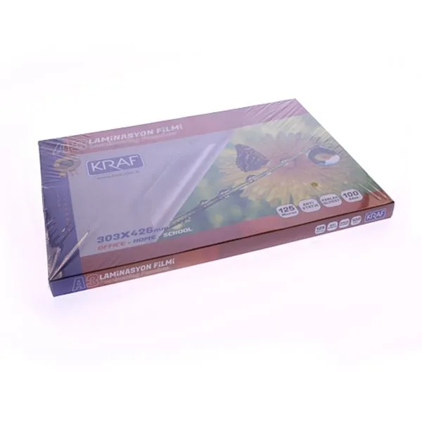 Laminasyon Film Sıcak A3 Kraf 2123 Parlak 125 Mic. 100 Lü