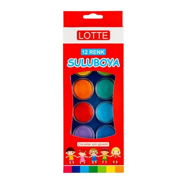 Sulu Boya 12 Renk Büyük Lotte Lt757