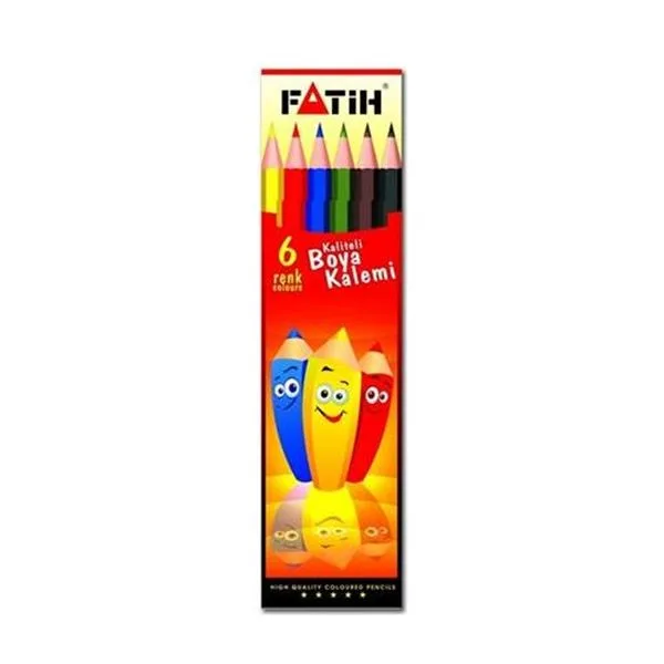 Kuru Boya 6 Renk Tam Boy Fatih 33106 Karton Kutu