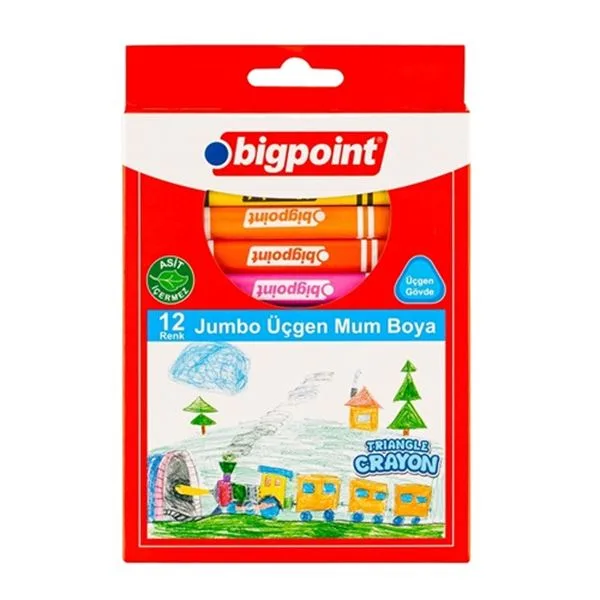 Mum Boya 12 Renk Jumbo Bigpoint Bp747-12 Üçgen