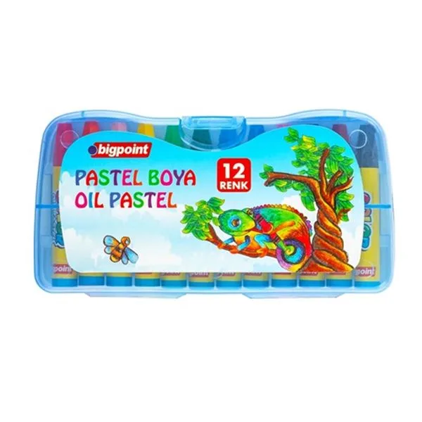 Pastel Boya 12 Renk Bigpoint Bp741-12 Plastik Kutu