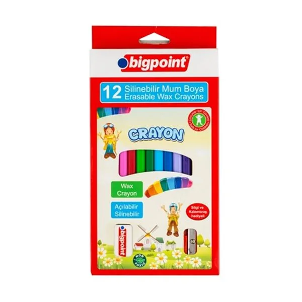 Mum Boya 12 Renk Bigpoint Bp747-05 Silinebilir