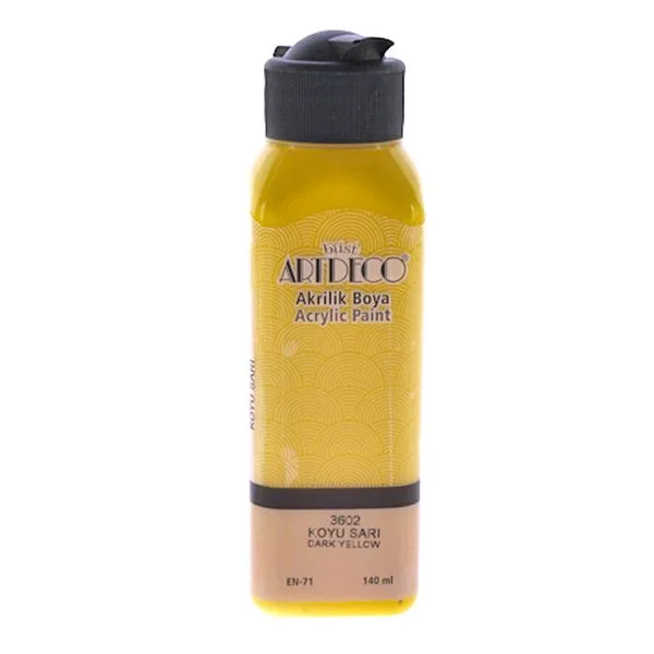 Akrilik Boya Artdeco 70R-3602 140 Ml Koyu Sarı