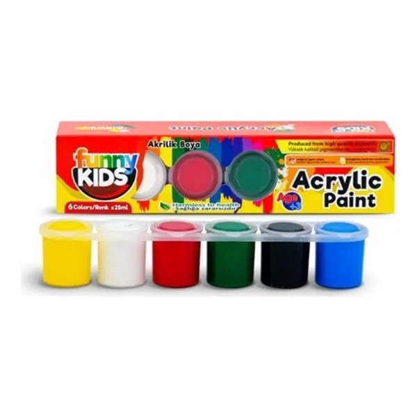 Akrilik Boya 6 Renk Funny Kids Fnny-06-1500-05687 25 Ml